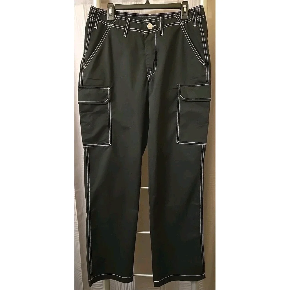 TRUE RELIGION Jet Black Cargo Pants -‎ Men's Size 31 / 34x31 NWT